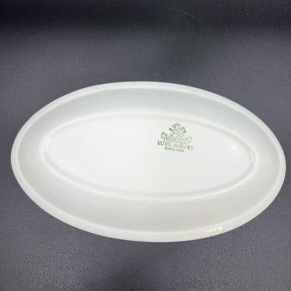 Vintage Maddock Oval Plate Restaurant Ware Gold Greek Key Ultra Vitrified Englan - Picture 5 of 9